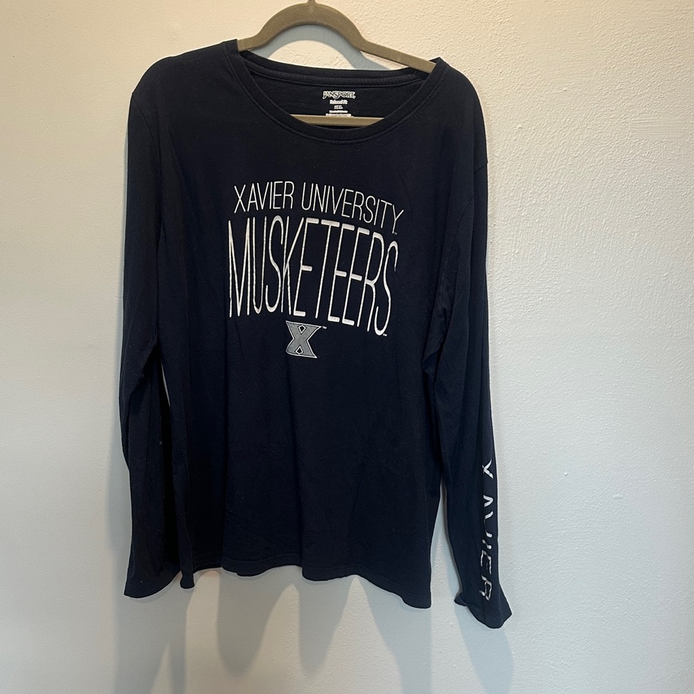 Jansport Navy Long Sleeve Xavier University Musketeers Tee